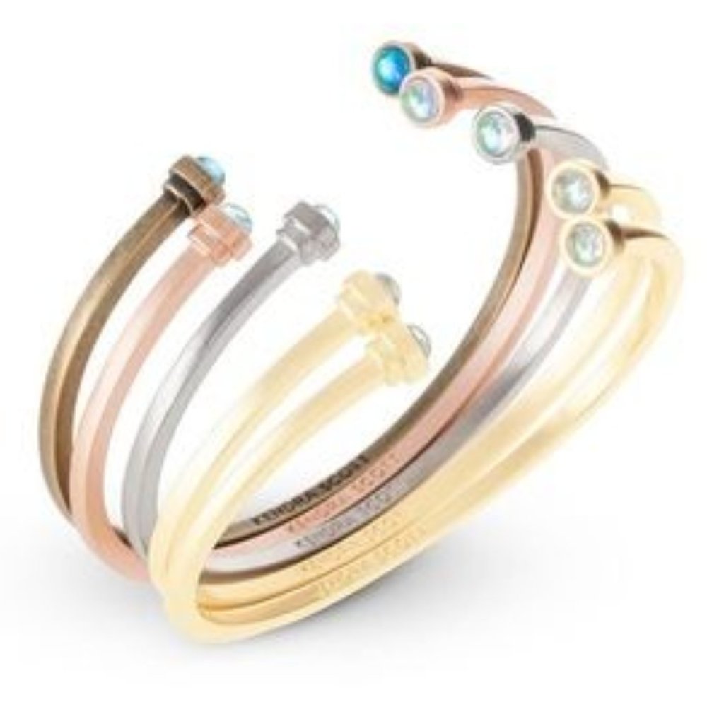 KENDRA SCOTT Kriss' Station Bracelet Cuffs, set of 5, barely warn